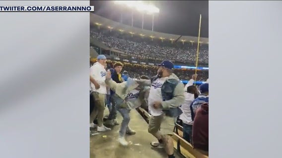 Fight breaks out at Dodger Stadium during NLDS Game 4