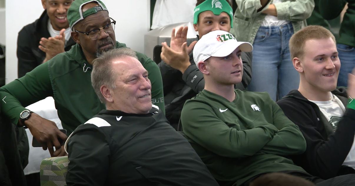 WATCH - Woody was out in East Lansing with the Spartans as they found out their spot in the NCAA Tournament