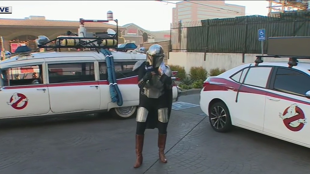 Ecto-1 from Ghostbusters stops by GDLA for a Halloween treat