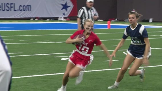 High School female athletes shine at Ford Field in new Flag Football League.