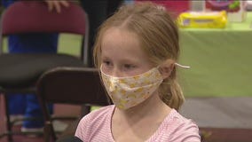 Students in 5-11 age group make their way to LA County vaccination stations