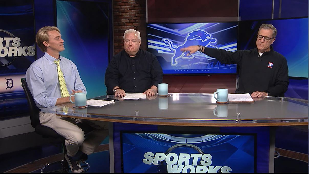 SportsWorks - 10-8-23 -- Dan talking Lions, college football, Pistons & Red Wings with Wojo & Burchie