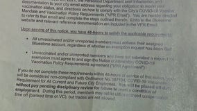 Unvaccinated Los Angeles firefighters face termination