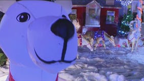 Grandfather sets up special Christmas lights display with grandkids in Pico Rivera