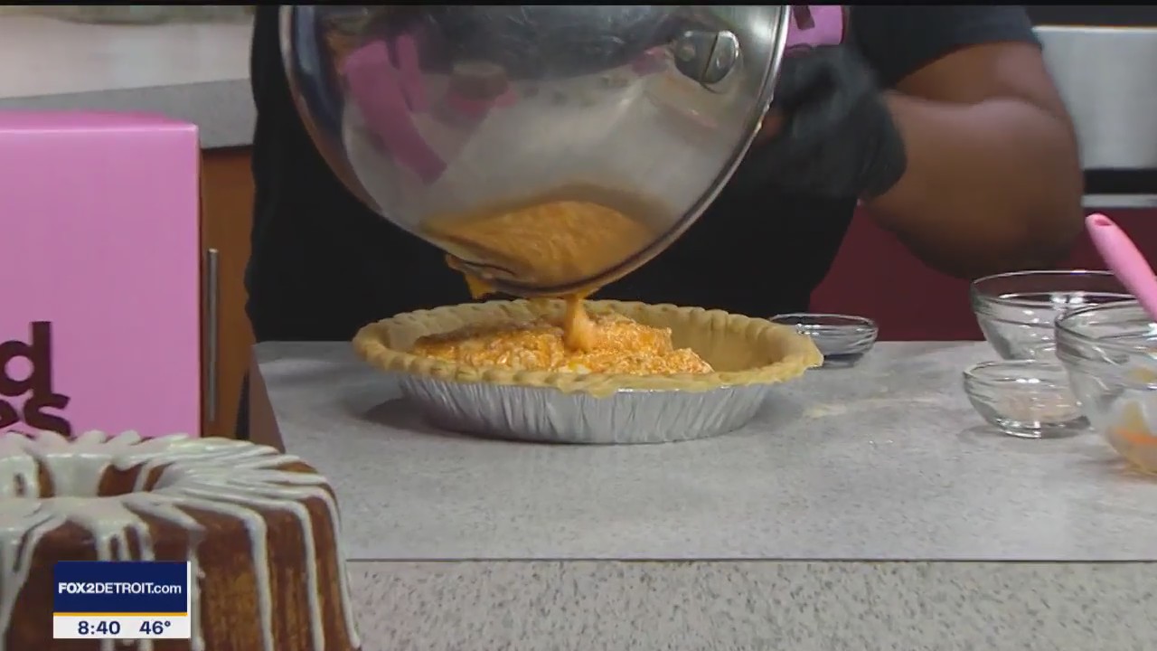 Good Cakes & Bakes stops by the Fox 2 kitchen to bake sweet potato chess pie