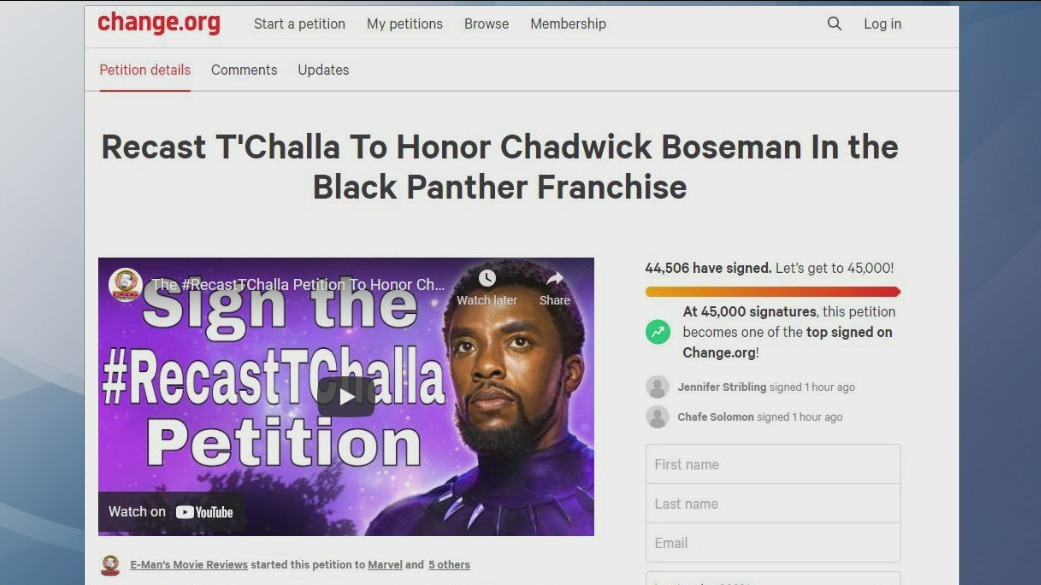 Petition to recast Black Panther's T'Challa gains momentum on social media