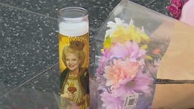 Fans build impromptu Betty White memorial near her star in Hollywood Walk of Fame