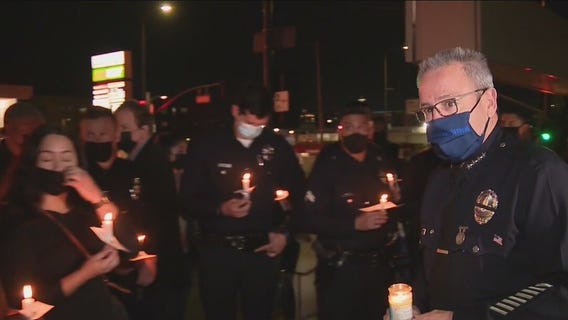 LAPD holds vigil honoring 27-year-old officer killed in South LA