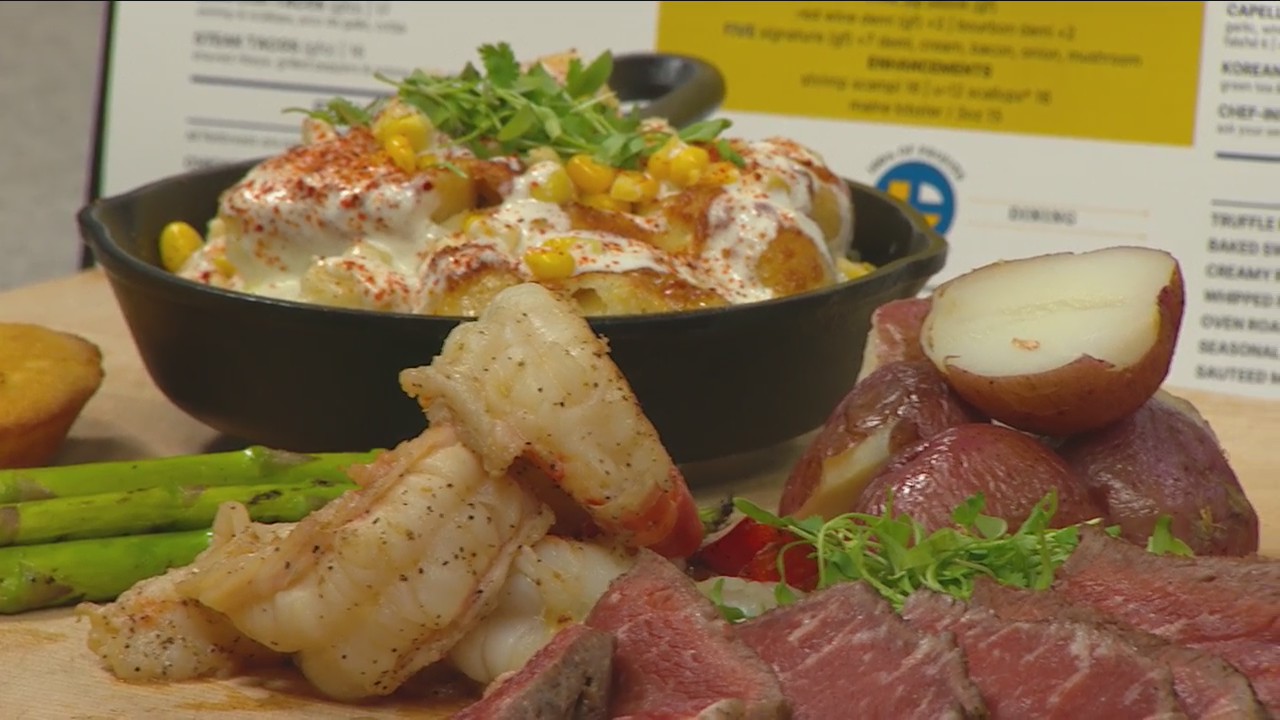 FIVE Steakhouse chef at Saint John's Resort demos crab cakes