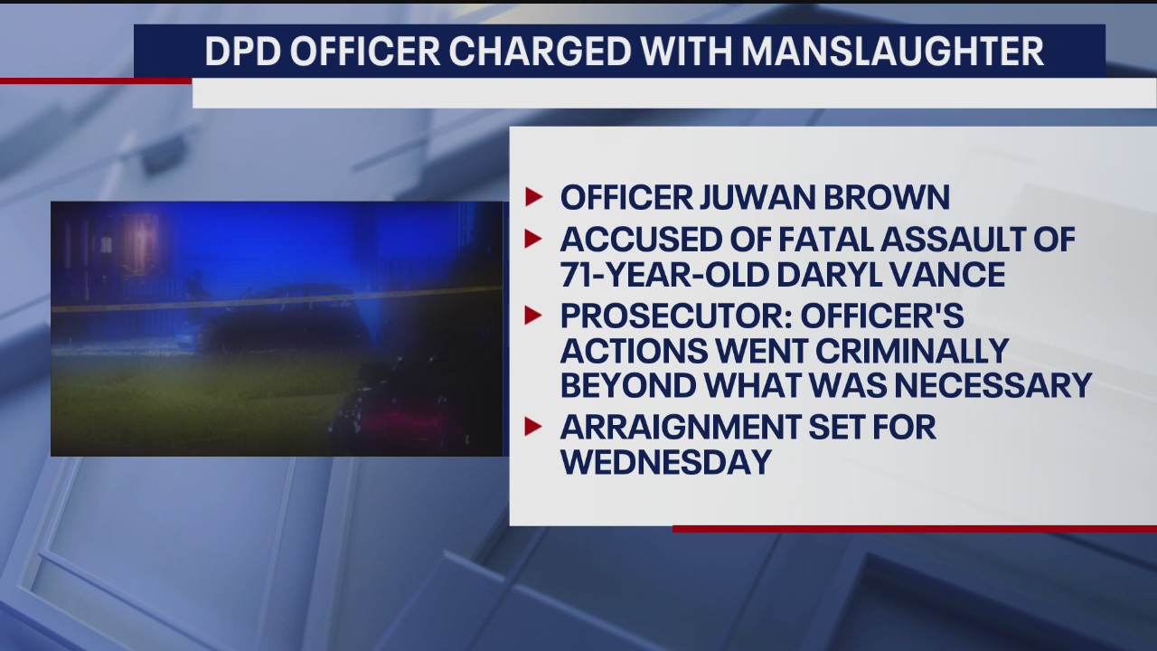 Detroit police officer charged with manslaughter of 71-year-old man