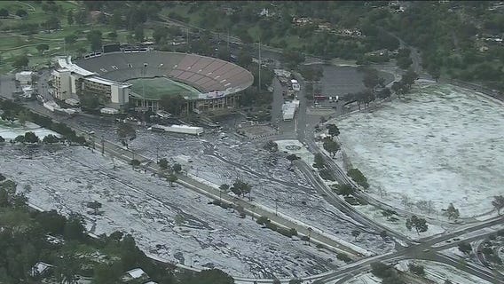 Hail falls in Pasadena days after heat wave
