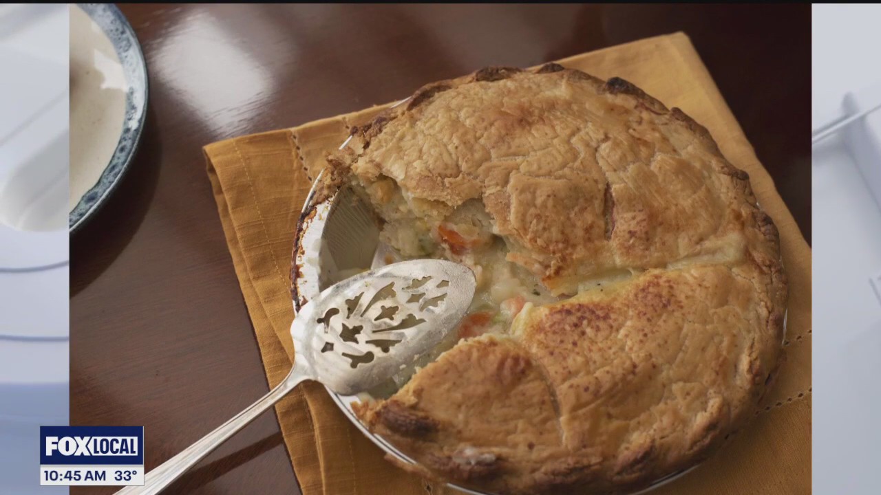 Making chicken pot pie with Achatz