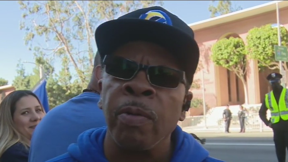 Rams Super Bowl parade: Fans in yellow and gold fill the streets of Exposition Park