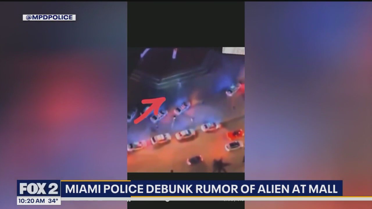 Miami police debunk rumor of alien at mall