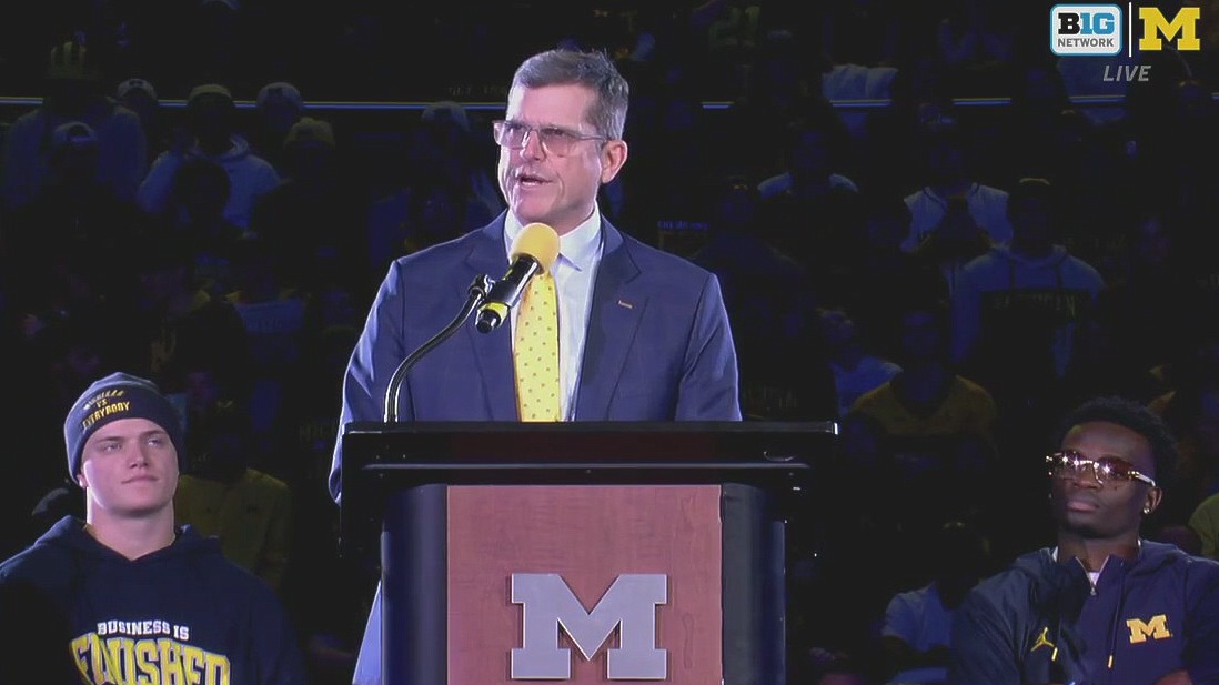 Coach Jim Harbaugh: Michigan National Championship Celebration