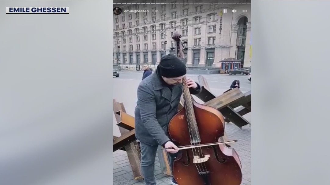 'Bombs won't stop our music': Cellist performs on the streets Kyiv, Ukraine, amid war with Russia