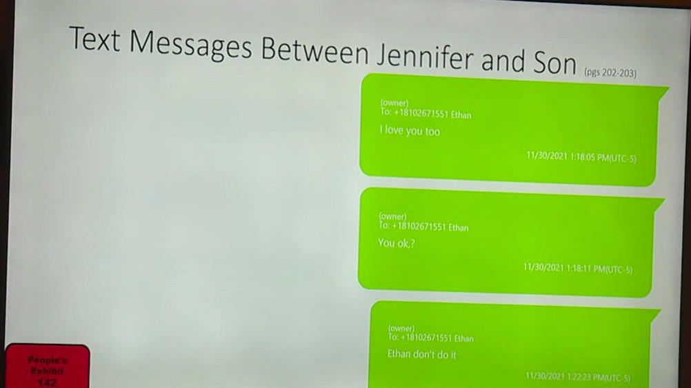 Prosecutor shares new text messages in Jennifer Crumbley trial