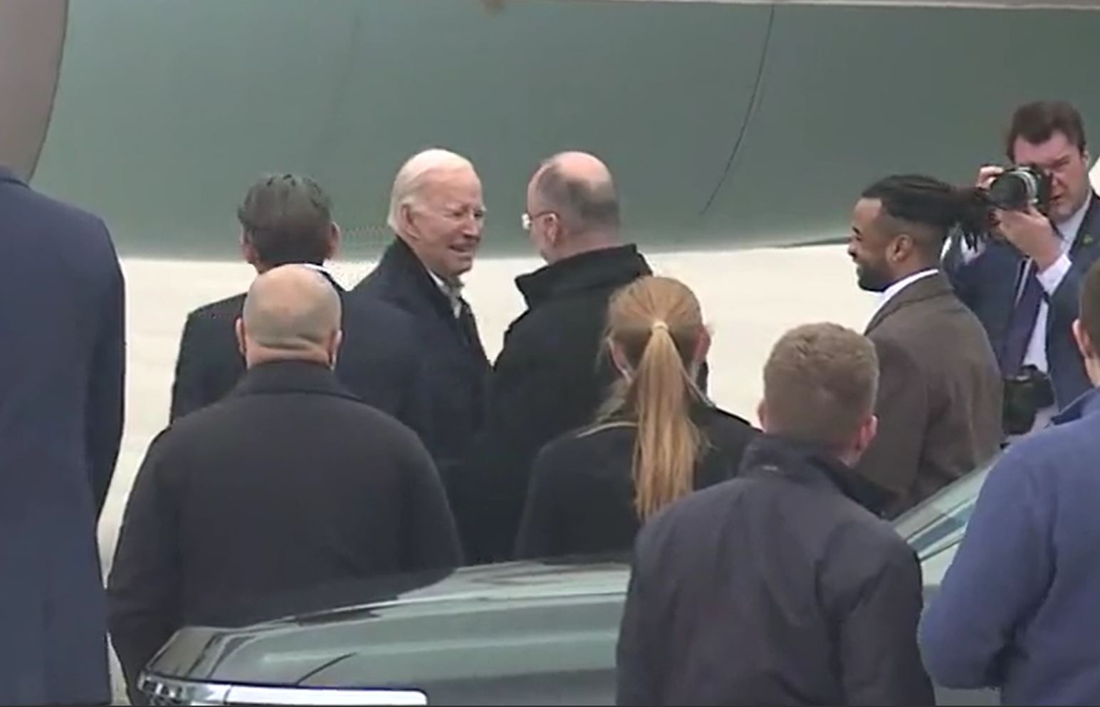President Joe Biden arrives at Selfridge Air National Guard Base