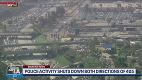 Police activity shuts down both directions of the 405 Freeway