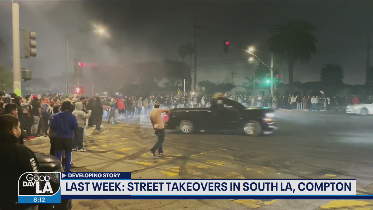 Wild street takeover in South LA