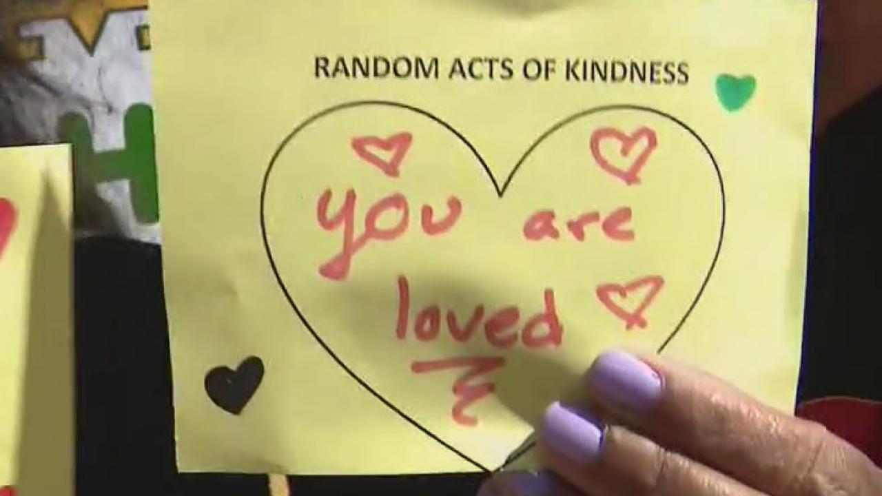 Students in ?Heart Club? at Mira Costa High School spreading kindness in the community