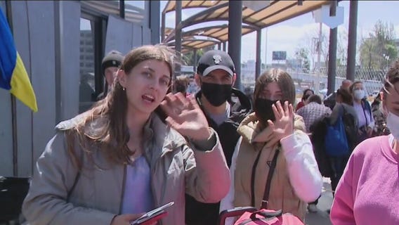 Ukrainian refugees seen waiting in Tijuana after Biden Administration promises to let 100K into U.S.