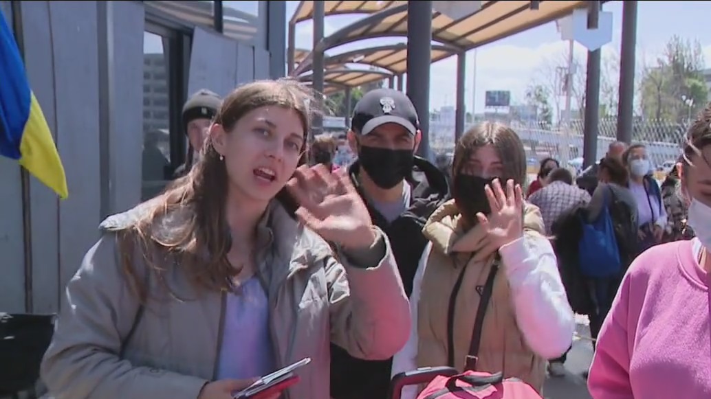 Ukrainian refugees seen waiting in Tijuana after Biden Administration promises to let 100K into U.S.