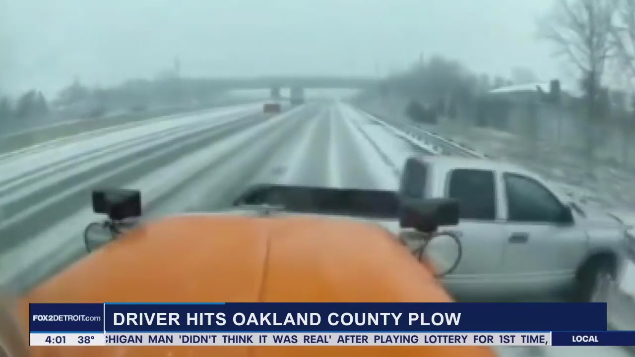 Driver hits Oakland County Plow truck