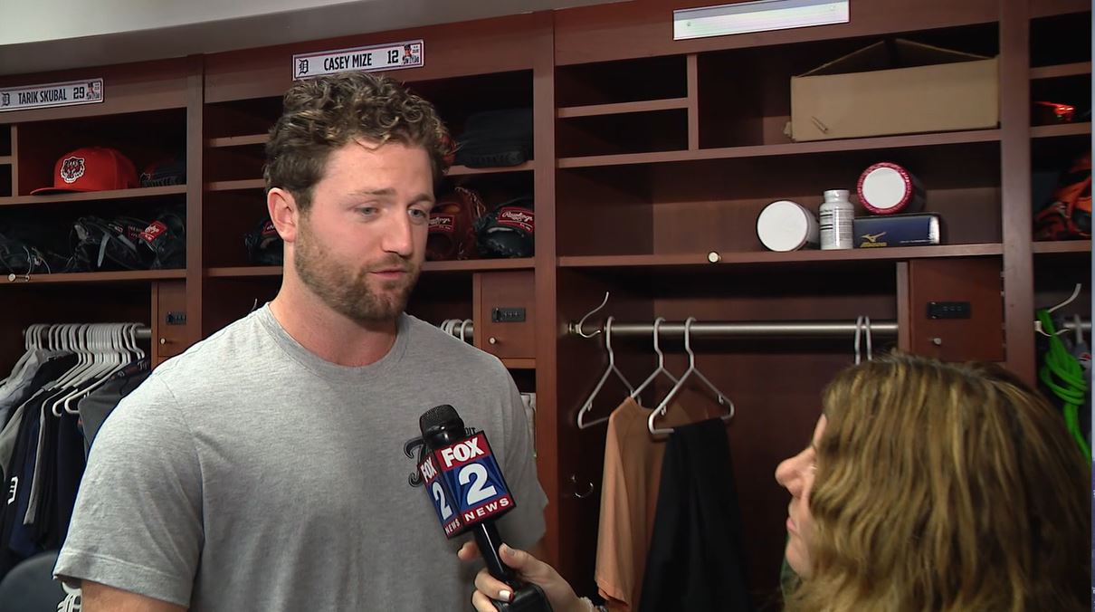 WATCH - Jennifer Hammond talks with Tigers Pitcher Casey Mize down in Lakeland