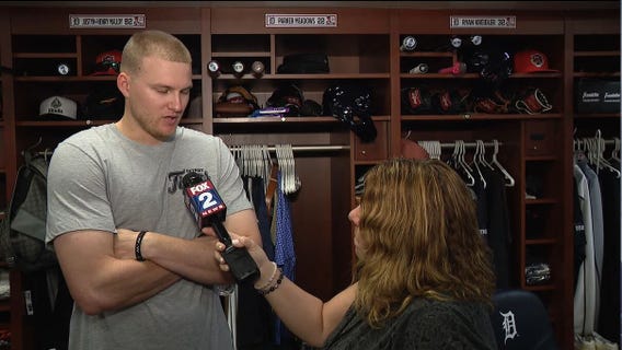 WATCH - Jennifer Hammond talks with Tigers outfielder parker meadows down in Lakeland