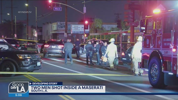 2 men shot inside Maserati in South LA