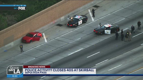Police activity closes 405 at Skirball
