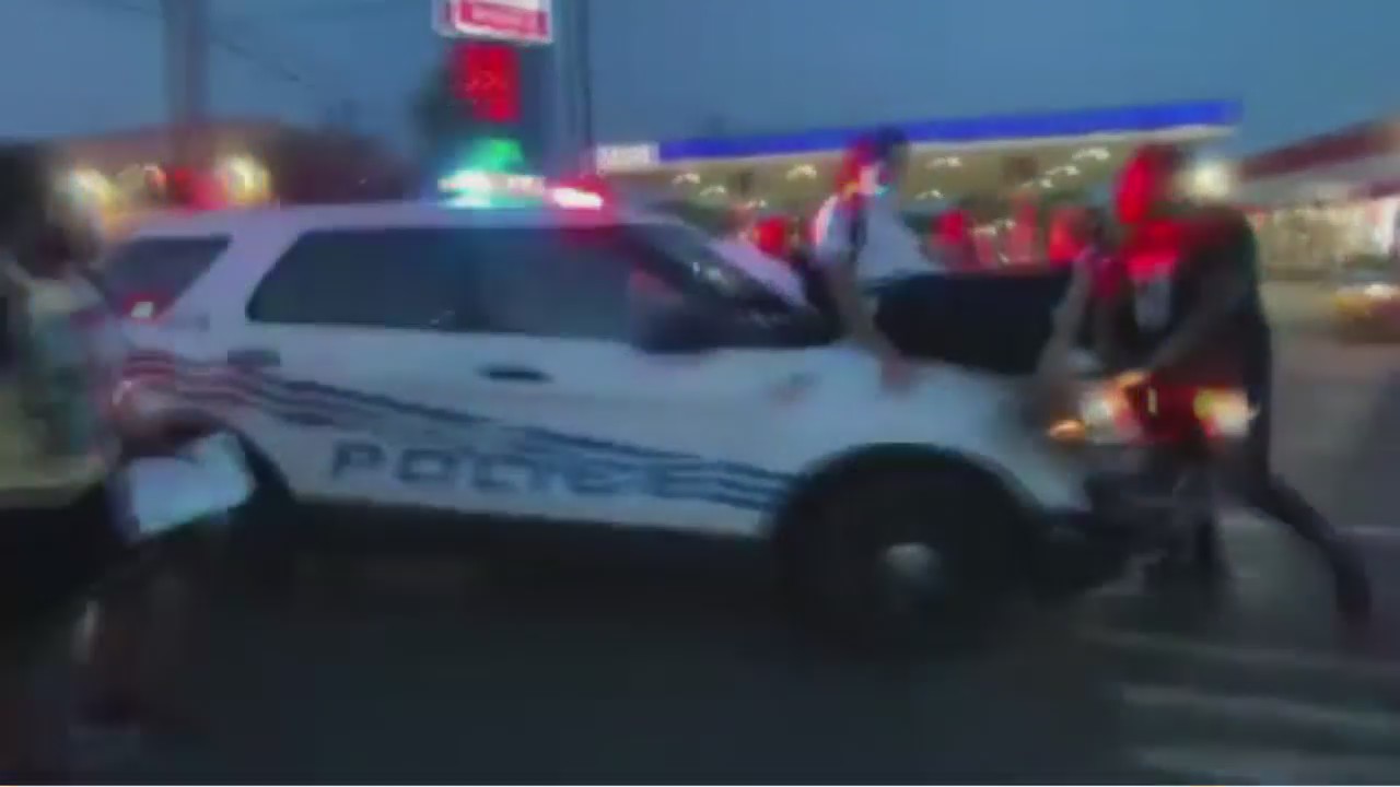 DPD squad vehicle plows into protesters during tense Sunday night demonstration