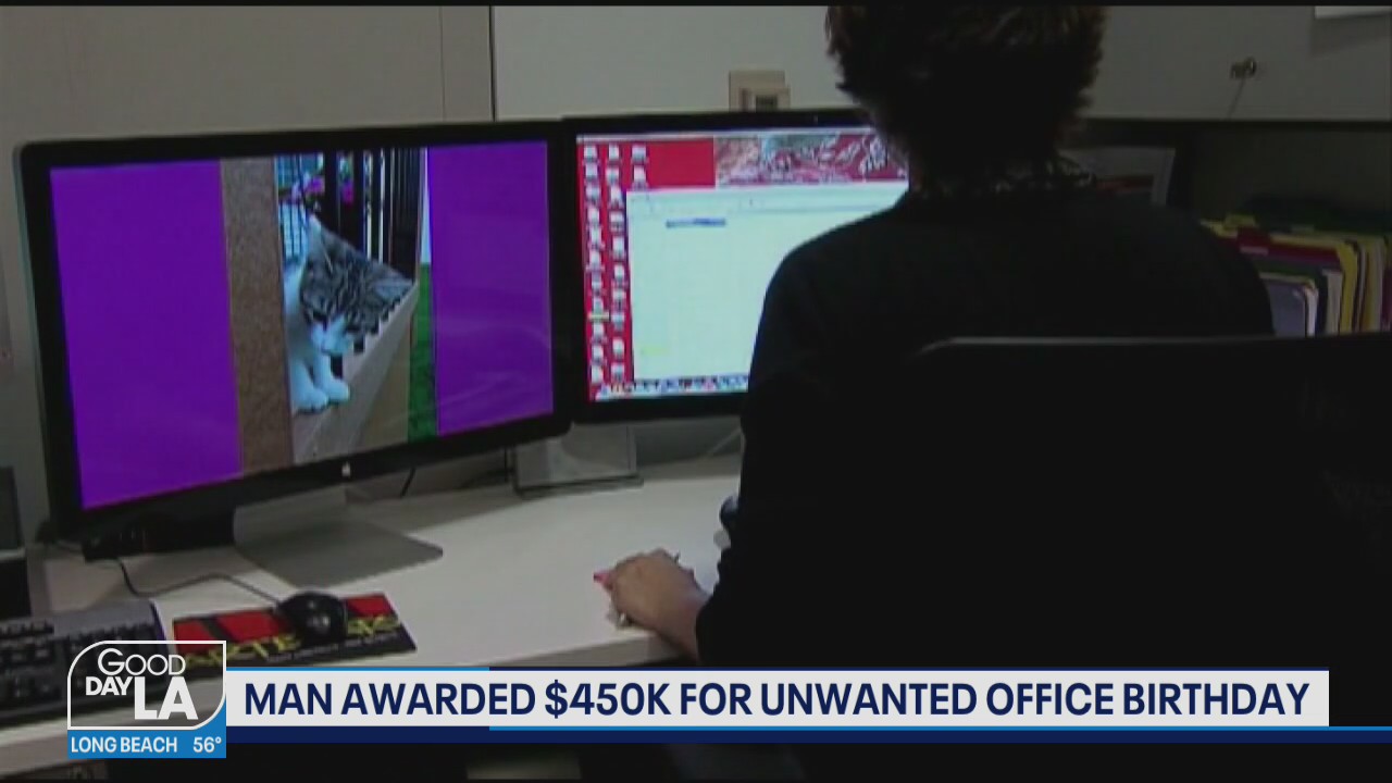 Man awarded $450,000 for unwanted office birthday