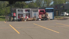 These clothing collection bins take shirt off your back but don't give it to charity