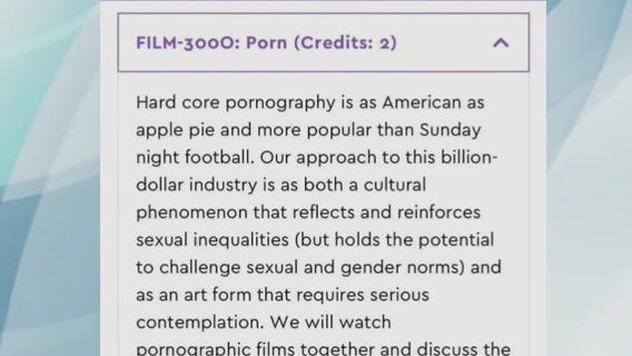 Hardcore porn class offered to students at Utah college