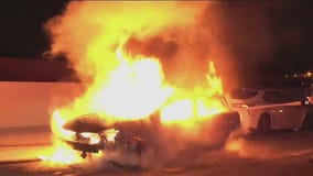 1 killed in fiery overnight crash on 10 Freeway