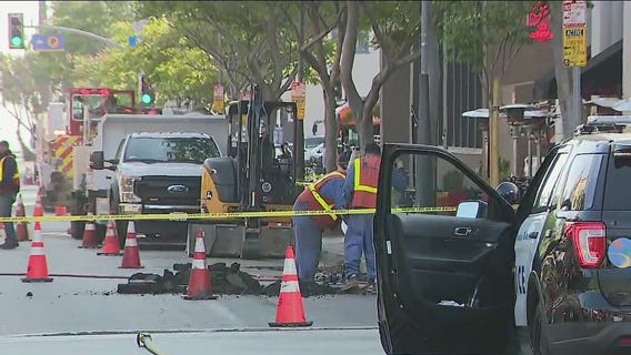 Major gas leak near 3rd Street Promenade in Santa Monica shuts down roads