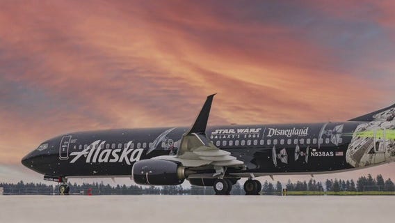 Alaska Airlines debuts 'Star Wars' themed airplane