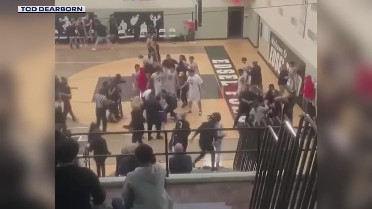Brawl at Dearborn basketball game