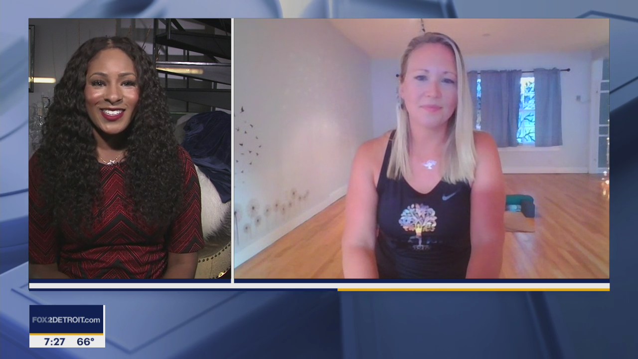 Outdoor yoga available at Canterbury Village