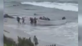 Video shows presumed undocumented immigrants landing on Laguna Beach