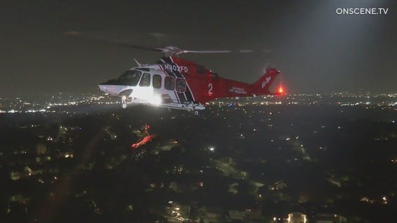 LAFD rescues man who fell down embankment