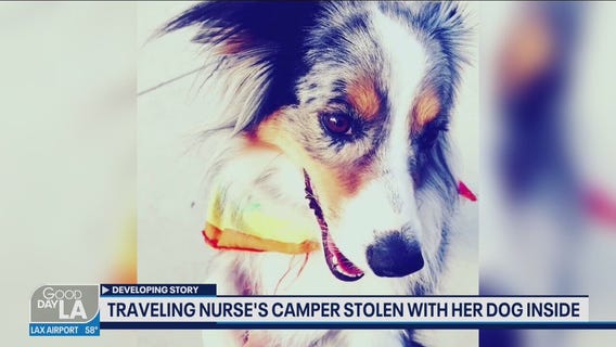 Traveling nurse's camper stolen with her dog inside