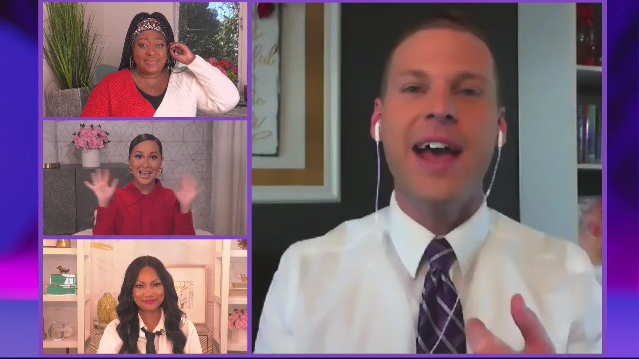 Derek Kevra chats with the ladies from The Real