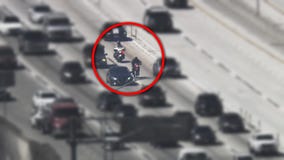 VIDEO: Motorcyclist leads CHP officers on police chase in LA, Orange County