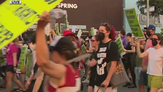 Roe v. Wade: Demonstrators pour into downtown LA streets amid SCOTUS ruling
