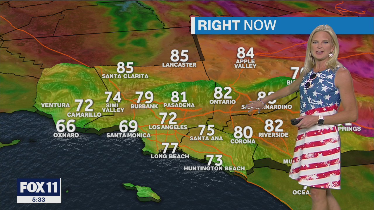 Weather forecast for Monday, July 4