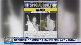 Deputies looking for pickaxe vandal in Malibu