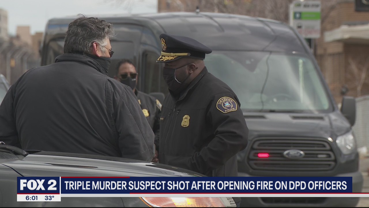 Triple homicide suspect from Ohio shot by Detroit police after opening ...